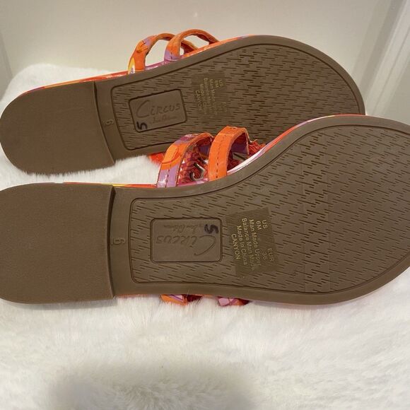 Women’s Shoes Thong Sandals Size 6 NEW Orange Tie Dye Circus NY By Sam Edelman - Picture 4 of 14